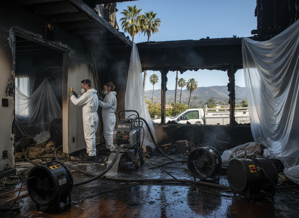Water Damage Remediation After Fire in Pacific Palisades, CA